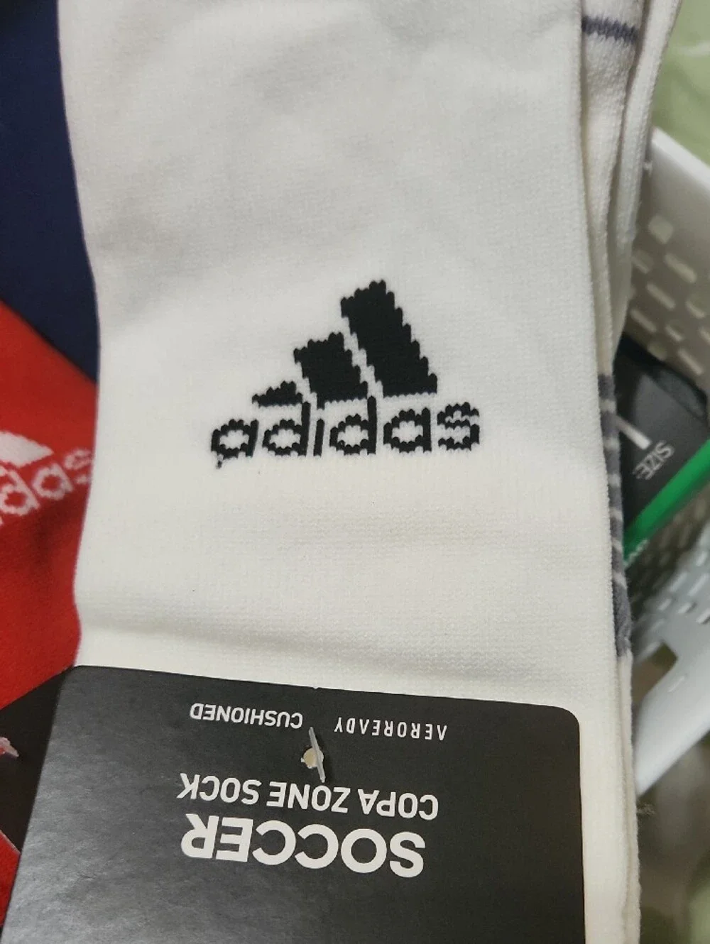 adidas Men’s Soccer Copa Zone Crew Socks — White Size L 9 -13